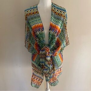 Silhouette Multicolor Geometric Swim Coverup
